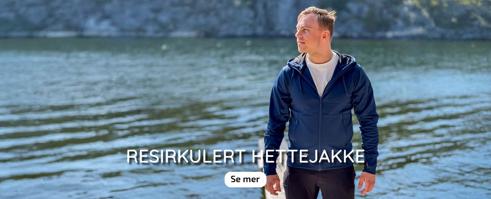 resirkulert hettejakke i fleece for dame og herre